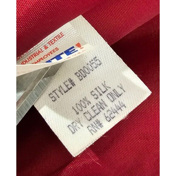 Vtg Nicole Miller Womens Silk Pencil Dress 90s Strapless Empire Red NWT Size 2 - Picture 5 of 16